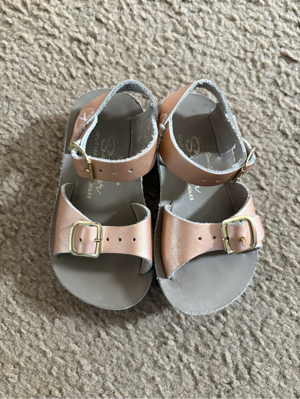 Salt Water Sandals by Hoy Tan Kids Sandals with Gold Buckles
